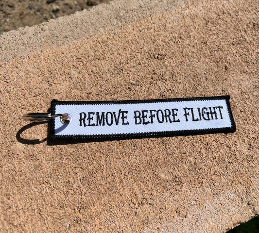 Remove Before Flight Keychain